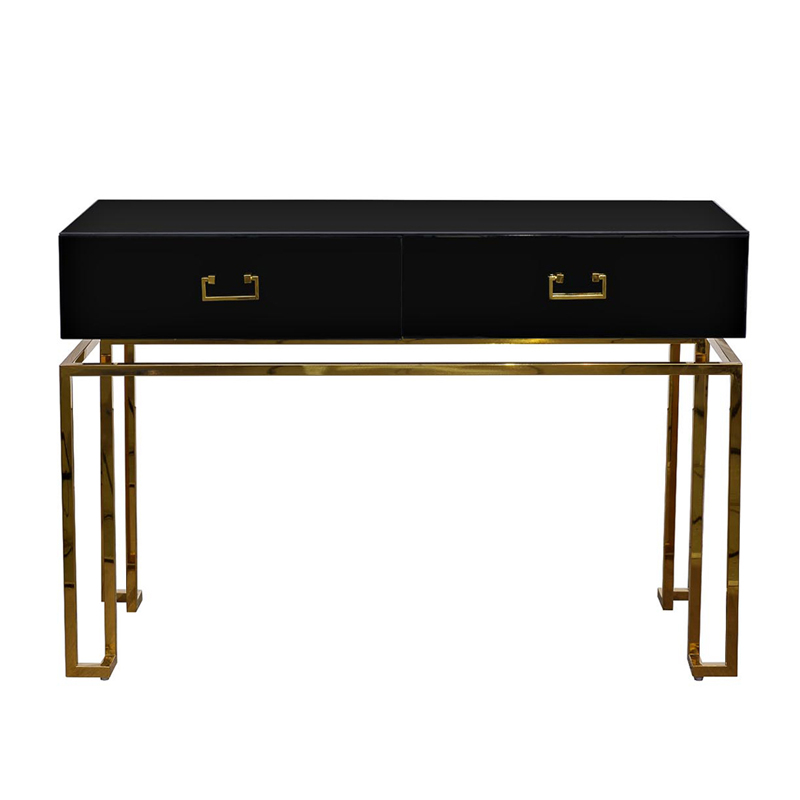 Консоль Magnum Console Black Черный Глянцевое золото Консоль Magnum Console Black Черный Глянцевое золото в Костроме | Loft Concept