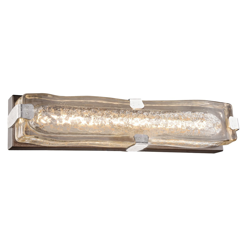 Бра с плафоном из выдувного муранского стекла Lumpio Silver Серебристый Коричневый Бра с плафоном из выдувного муранского стекла Lumpio Silver Серебристый Коричневый в Костроме | Loft Concept