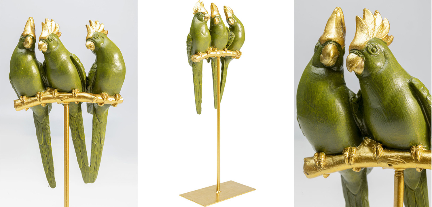 Статуэтка Three Green Parrots - фото