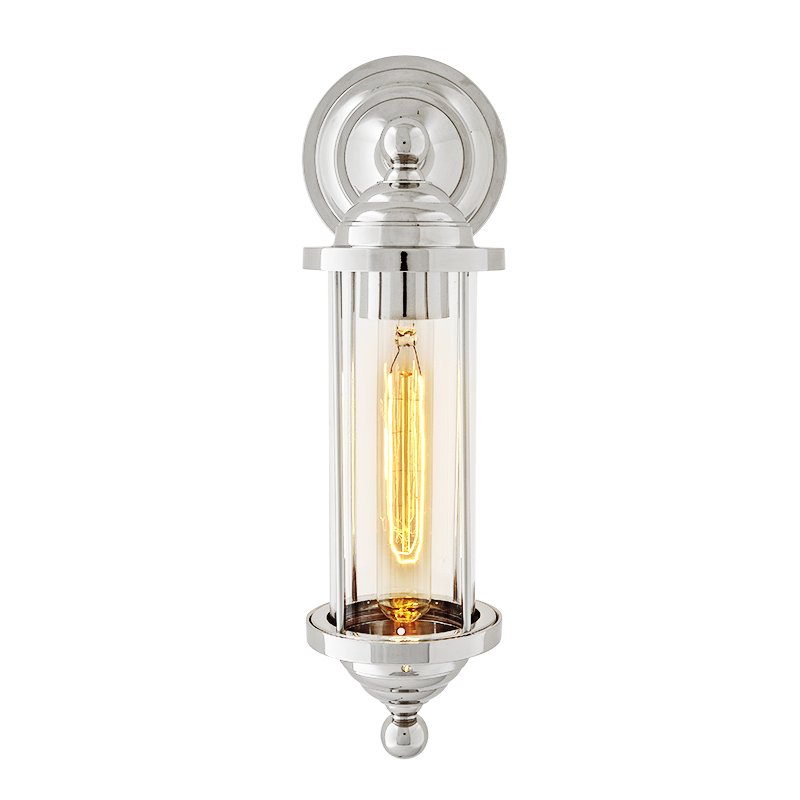 Бра Eichholtz Wall Lamp Clayton Nickel Никель Прозрачное Стекло Бра Eichholtz Wall Lamp Clayton Nickel Никель Прозрачное Стекло в Костроме | Loft Concept