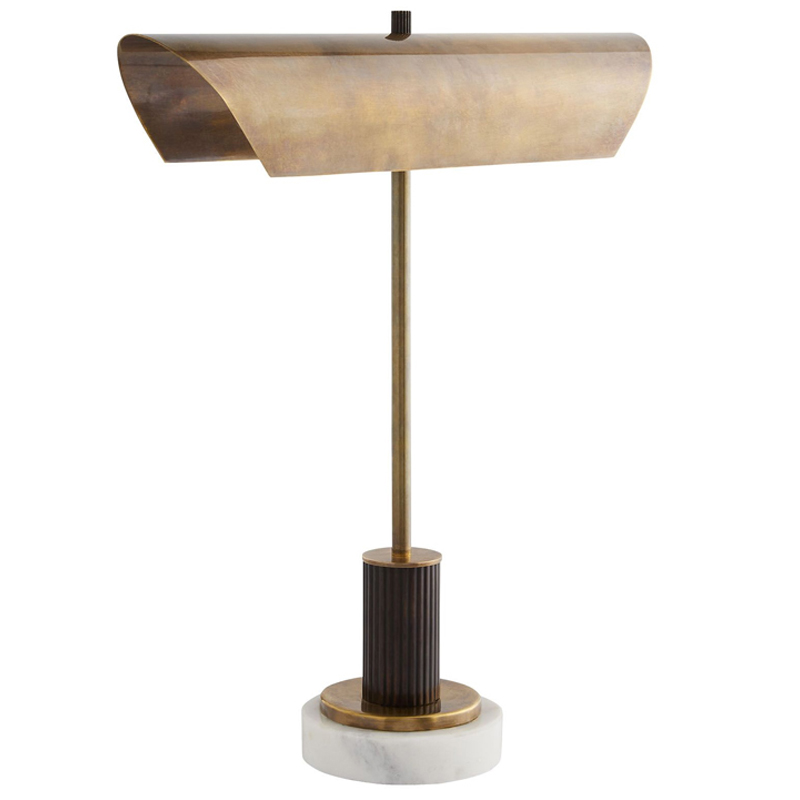Дизайнерская настольная лампа LANSING LAMP Черный Золотой Белый Дизайнерская настольная лампа LANSING LAMP Черный Золотой Белый в Костроме | Loft Concept