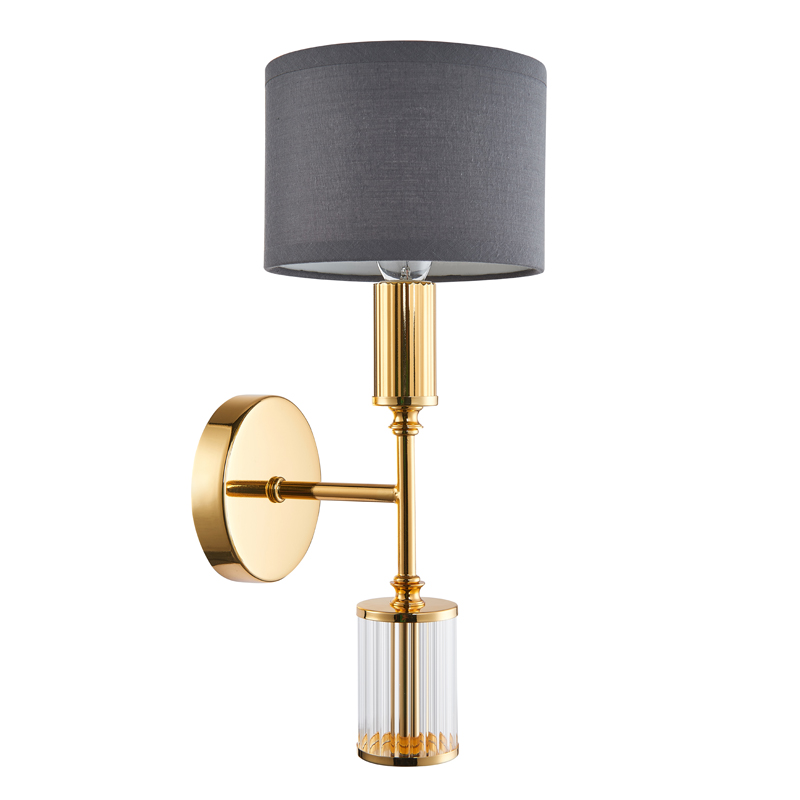 Бра Laurent Sconce grey Глянцевое золото Серый Прозрачный Бра Laurent Sconce grey Глянцевое золото Серый Прозрачный в Костроме | Loft Concept