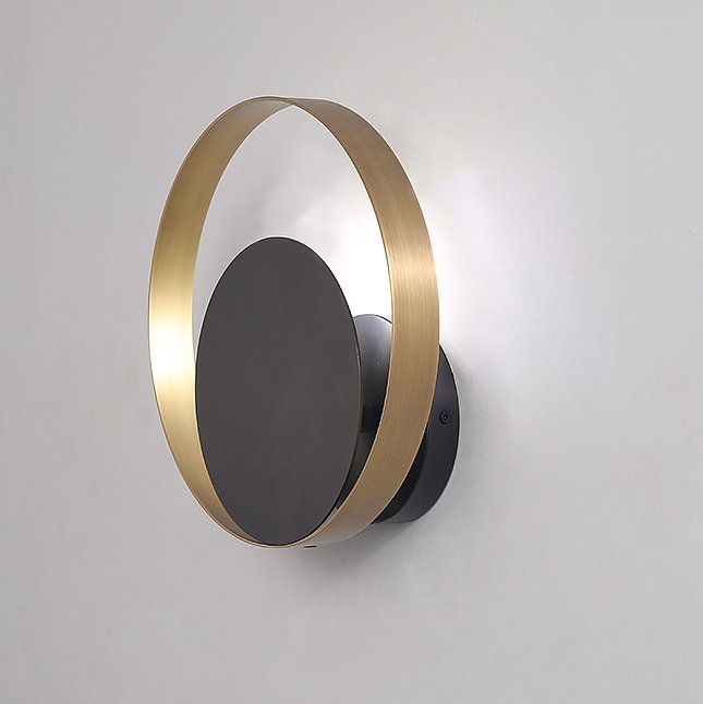Бра VeniceM CIRCLE WALL LAMP Латунь Черный Бра VeniceM CIRCLE WALL LAMP Латунь Черный в Костроме | Loft Concept