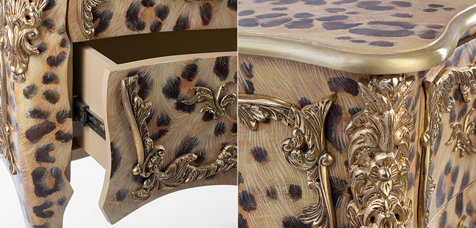 Комод стиль рококо Ref 573 Commode L. XV Leopard Комод стиль рококо Ref 573 Commode L. XV Leopard - Loft-Concept в Костроме