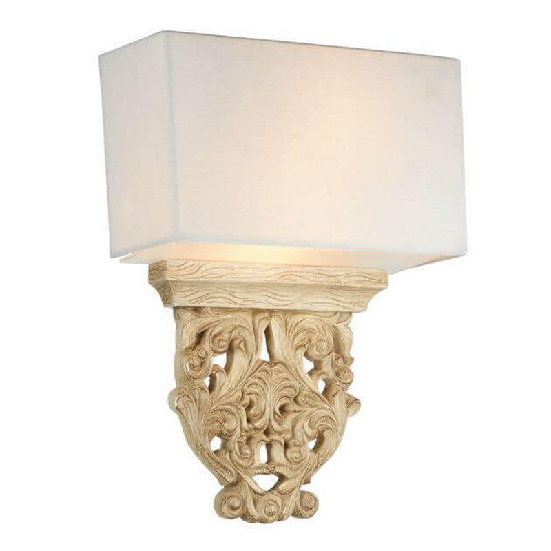 Бра Agueta Light Sconce Белый Бежевый Бра Agueta Light Sconce Белый Бежевый в Костроме | Loft Concept