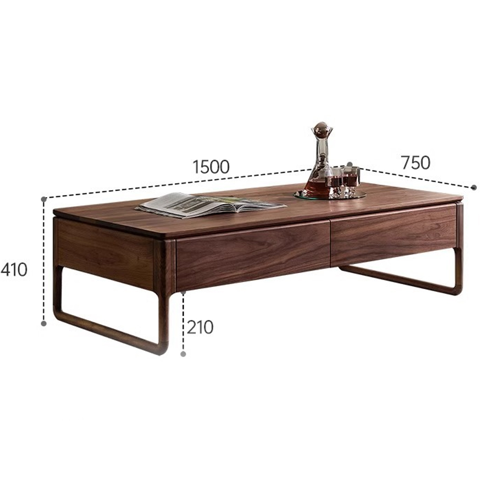 Кофейный стол из массива дерева с 4-мя ящиками Walnut Wood Table Кофейный стол из массива дерева с 4-мя ящиками Walnut Wood Table в Костроме