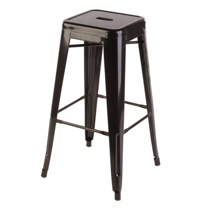 Барный стул Tolix Bar Stool 75 Черный Салатовый Нержавеющая сталь Красный Оранжевый Зеленый Желтый Голубой Белый в Костроме | Loft Concept 
