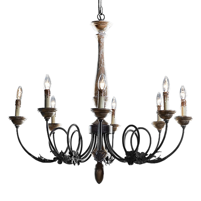 Люстра Gaudin Chandeliers Винтажный черный Бежево-серый Люстра Gaudin Chandeliers Винтажный черный Бежево-серый в Костроме | Loft Concept