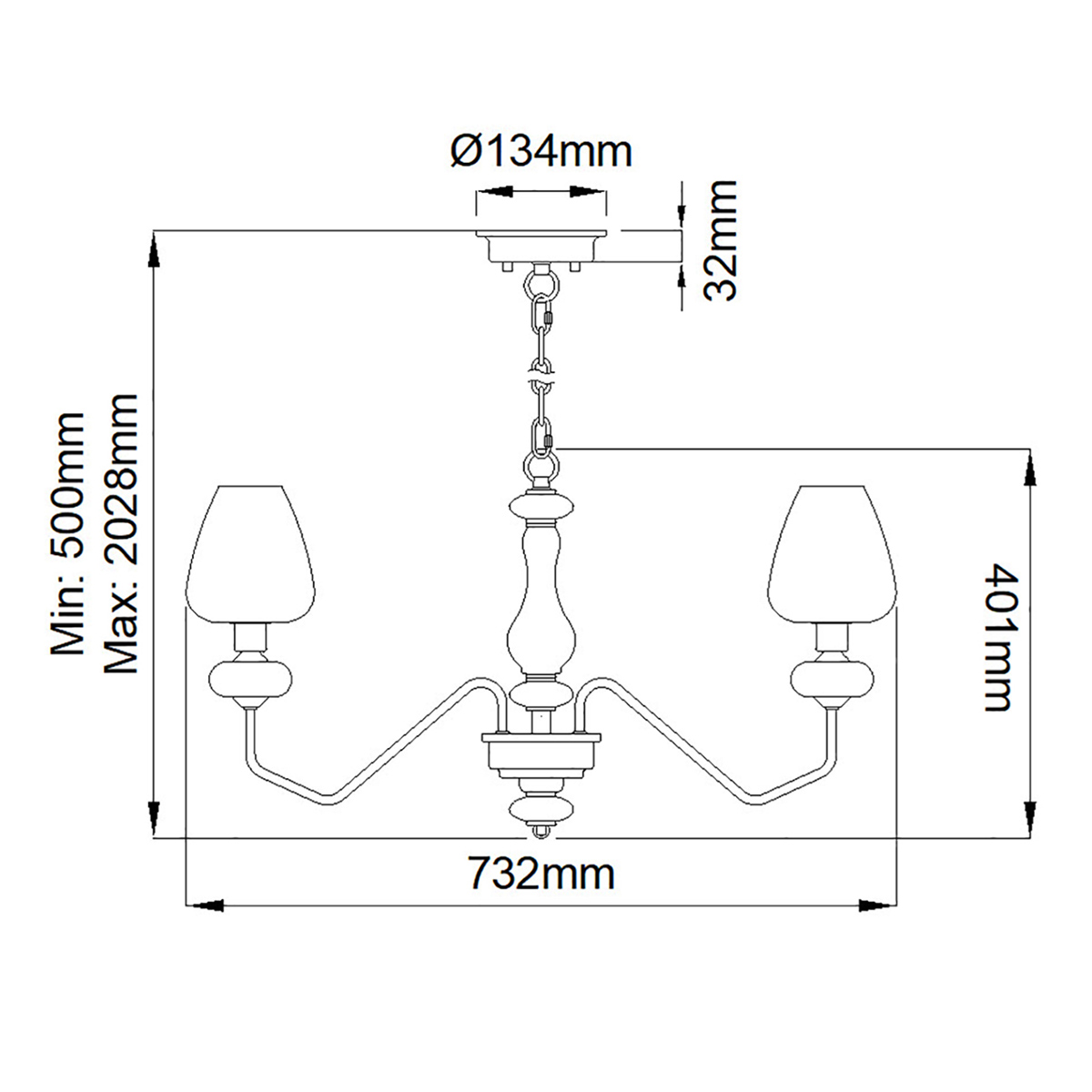  Люстра с 5-ю стеклянными плафонами в форме бокалов и угловыми кронштейнами Elstead Lighting в Костроме