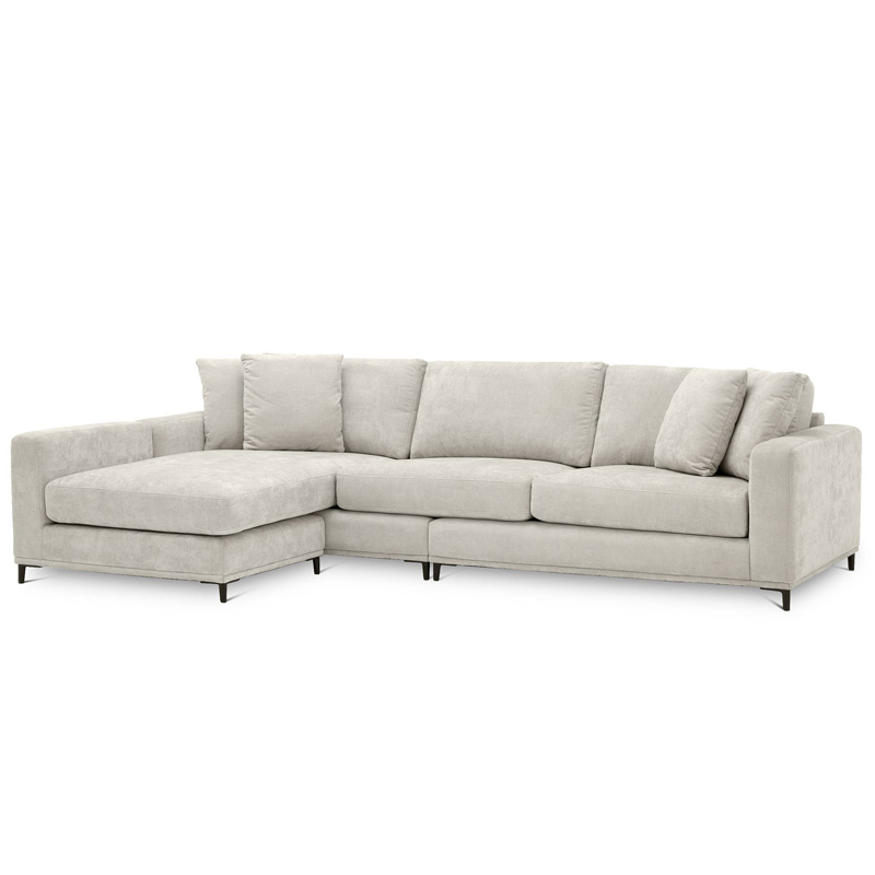 Диван Eichholtz Sofa Feraud Lounge sand Песочный Черный Диван Eichholtz Sofa Feraud Lounge sand Песочный Черный в Костроме | Loft Concept