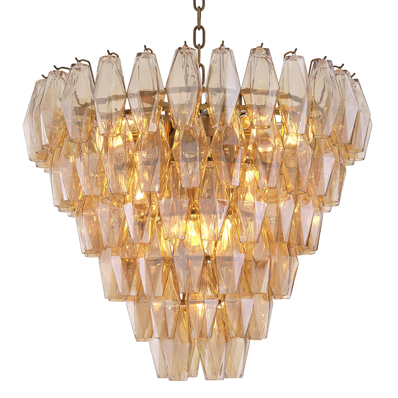 Люстра Eichholtz Chandelier Benini S Amber Янтарный Латунь Люстра Eichholtz Chandelier Benini S Amber Янтарный Латунь в Костроме | Loft Concept