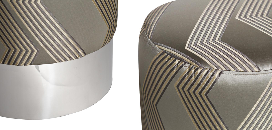 Пуф Silver Chevron Puff Пуф Silver Chevron Puff - Loft-Concept в Костроме