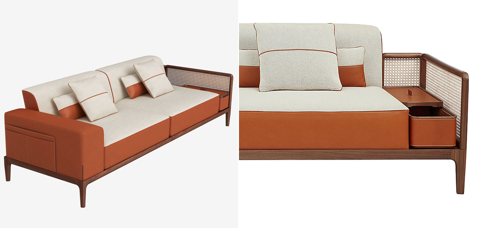 Диван Rattan Armrest Sofa Terracotta Диван Rattan Armrest Sofa Terracotta - Loft-Concept в Костроме