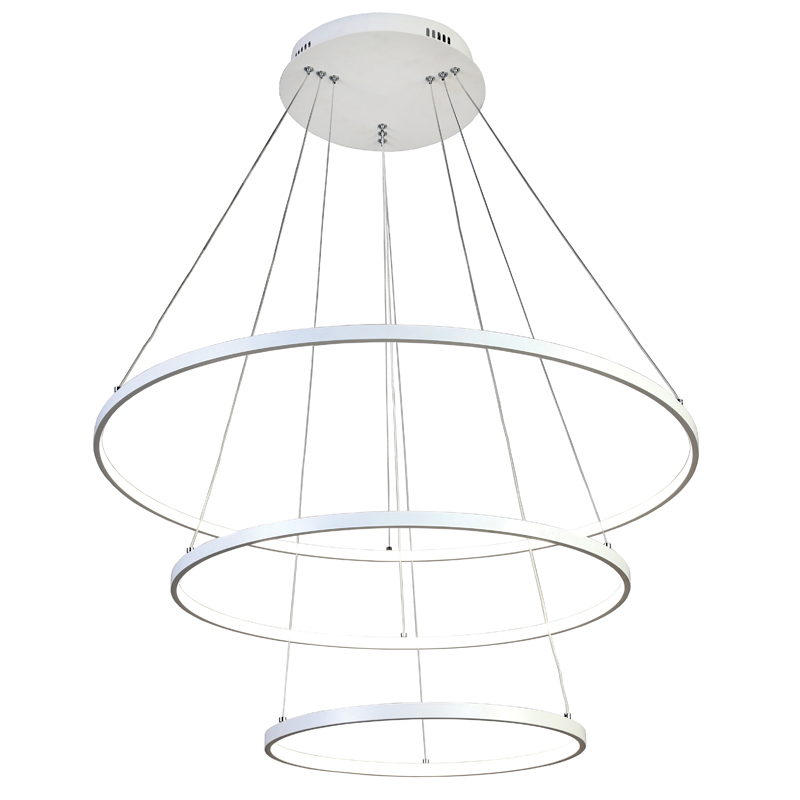 Люстра Ring Horizontal Trio white 80+60+40 Белый Люстра Ring Horizontal Trio white 80+60+40 Белый в Костроме | Loft Concept