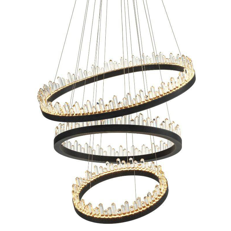 Люстра Eichholtz Chandelier Randall Темная бронза Прозрачный (Transparent) Люстра Eichholtz Chandelier Randall Темная бронза Прозрачный (Transparent) в Костроме | Loft Concept