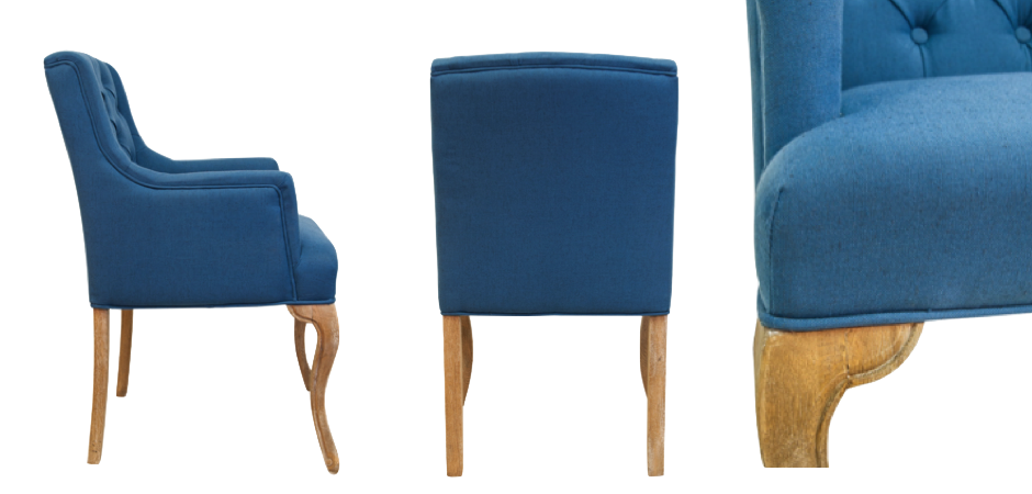 Стул French chairs Provence Amelia Blue ArmChair Стул French chairs Provence Amelia Blue ArmChair - Loft-Concept в Костроме