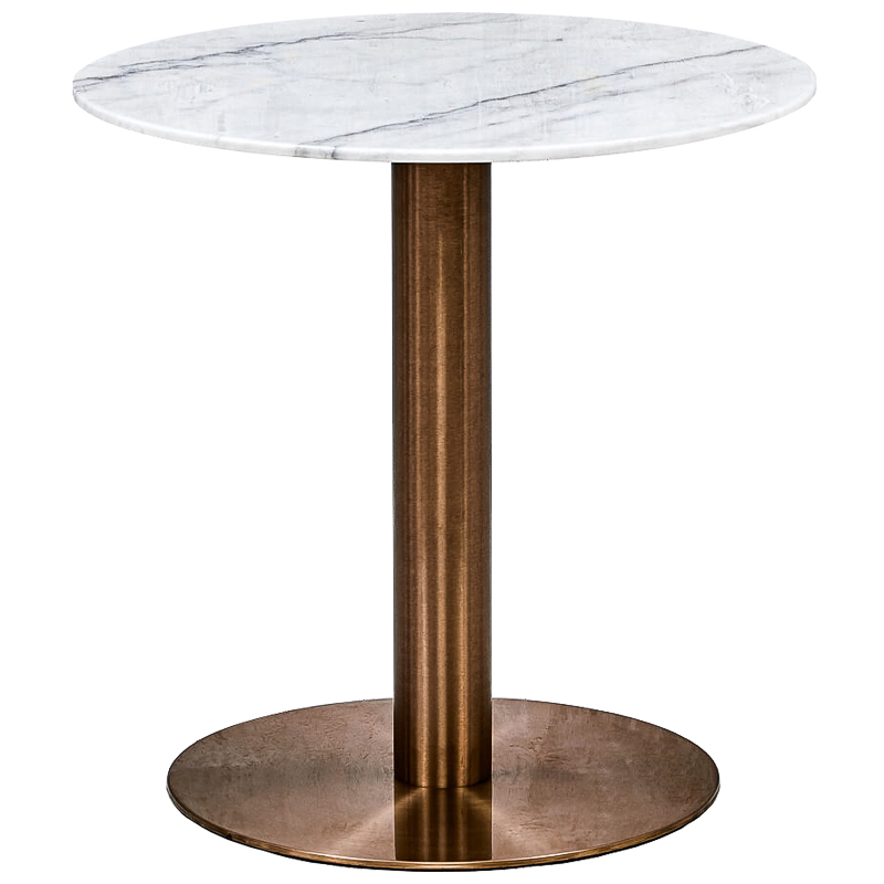 Обеденный стол Modesto Dinner Table Copper Белый Медь Обеденный стол Modesto Dinner Table Copper Белый Медь в Костроме | Loft Concept