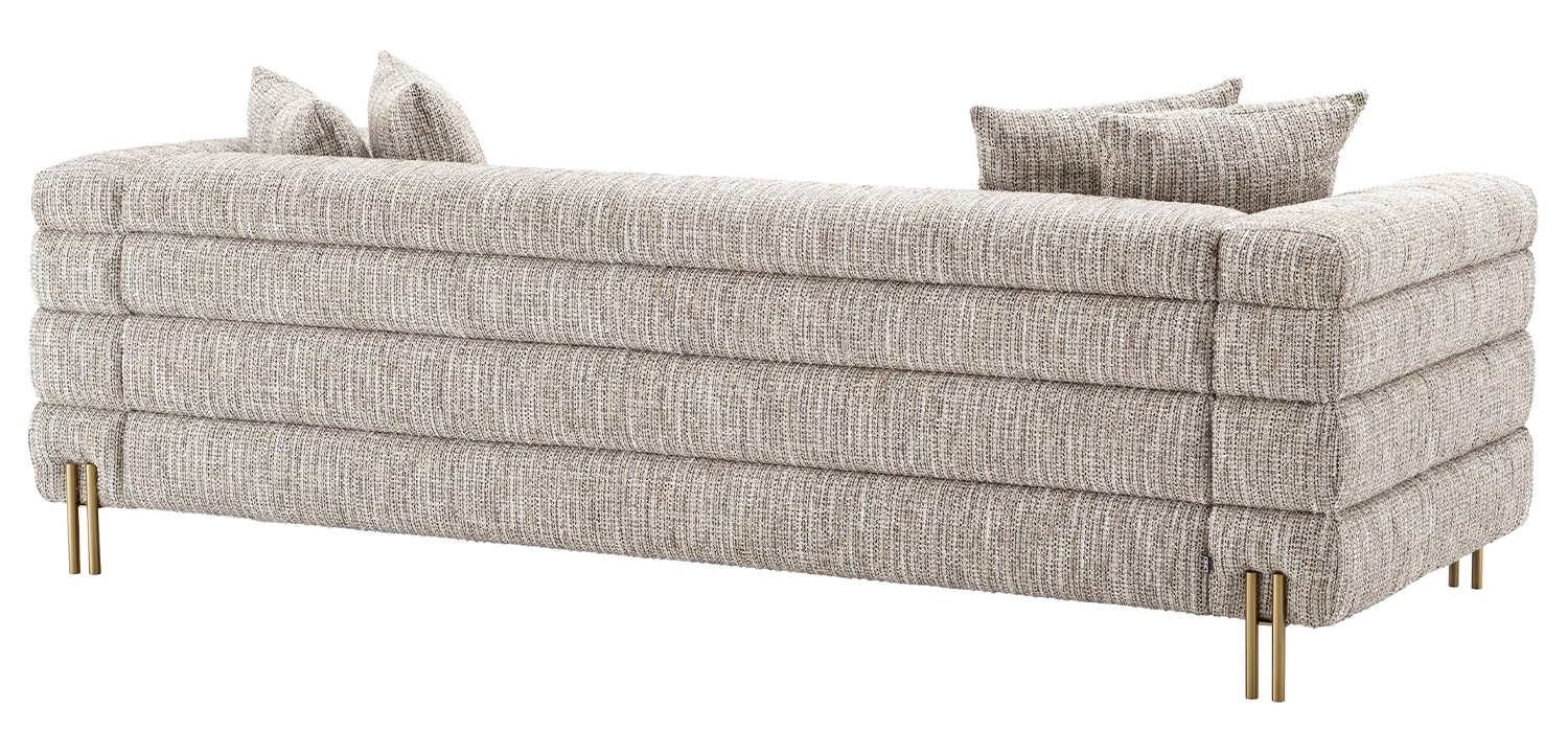 Диван Eichholtz Sofa York Бежево-серый Латунь - фото №3