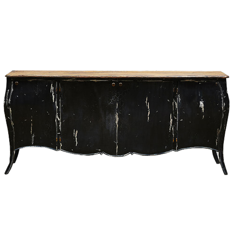 Комод длинный в стиле прованс Black Vintage Commode Черный Коричневый Винтажный черный Комод длинный в стиле прованс Black Vintage Commode Черный Коричневый Винтажный черный в Костроме | Loft Concept