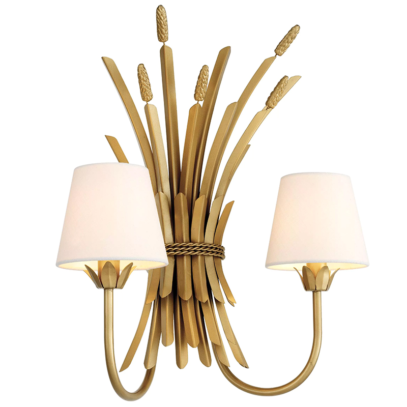 Бра Eichholtz Wall Lamp Bonheur Латунь Белый Бра Eichholtz Wall Lamp Bonheur Латунь Белый в Костроме | Loft Concept