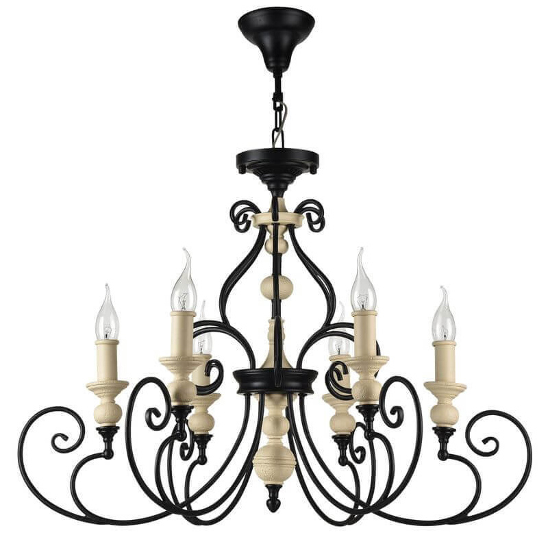 Люстра Mocenigo Chandelier Черный Бежевый Люстра Mocenigo Chandelier Черный Бежевый в Костроме | Loft Concept