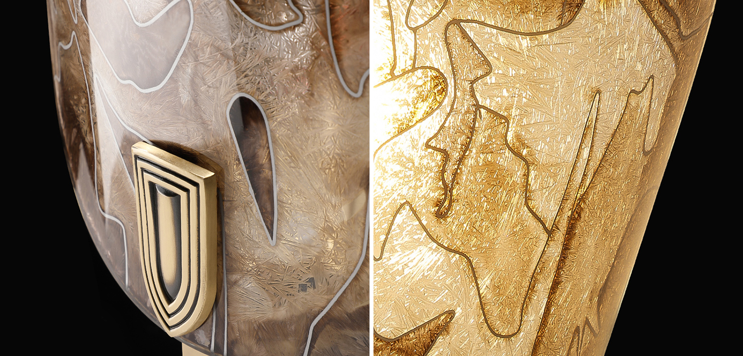 RIFFLE WALL Бра с ручной росписью 3 плафона - фото