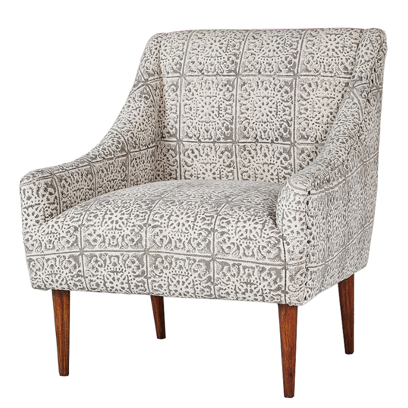 Gray Ornament Armchair Кресло серый орнамент ivory ( слоновая кость ) Серый Gray Ornament Armchair Кресло серый орнамент ivory ( слоновая кость ) Серый в Костроме | Loft Concept