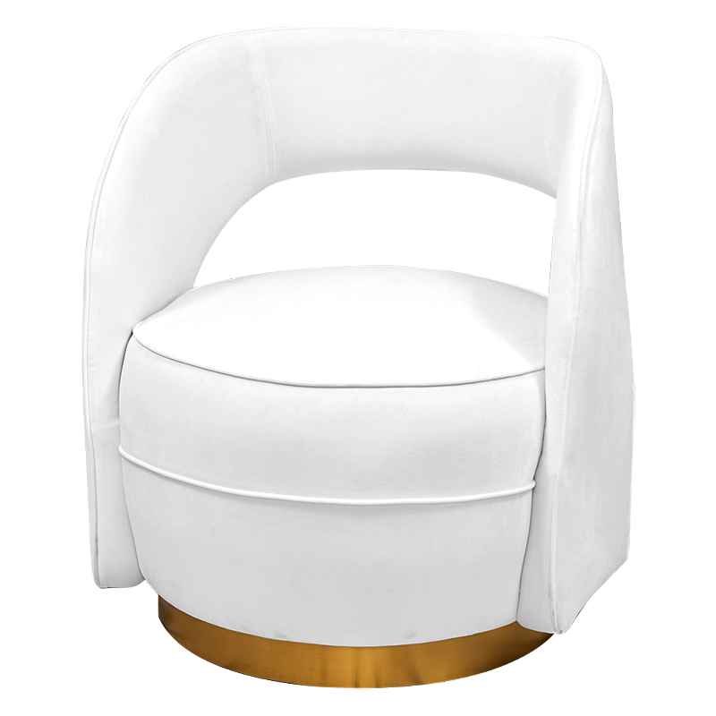 Кресло Arlo Armchair Белый Золотой Кресло Arlo Armchair Белый Золотой в Костроме | Loft Concept