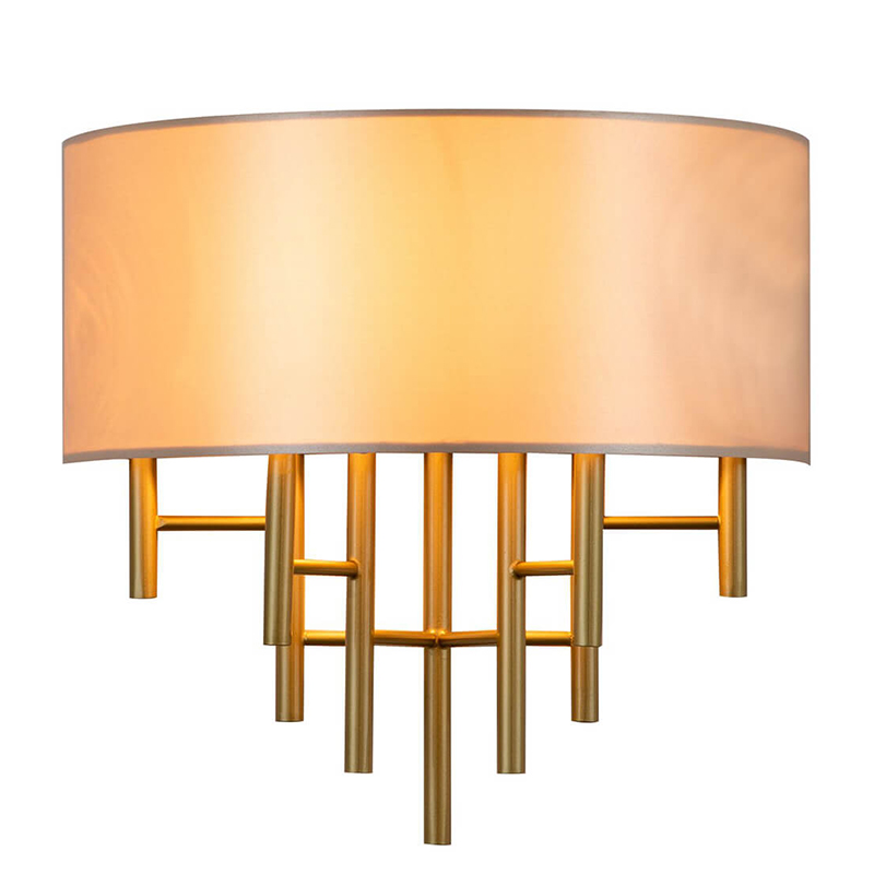 Бра Oswell Lampshade Wall Lamp Латунь Бежевый Бра Oswell Lampshade Wall Lamp Латунь Бежевый в Костроме | Loft Concept