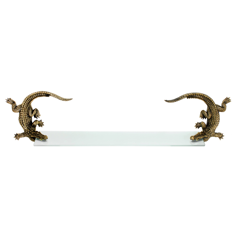 Полка для ванной Bronze Crocodiles Бронза Полка для ванной Bronze Crocodiles Бронза в Костроме | Loft Concept