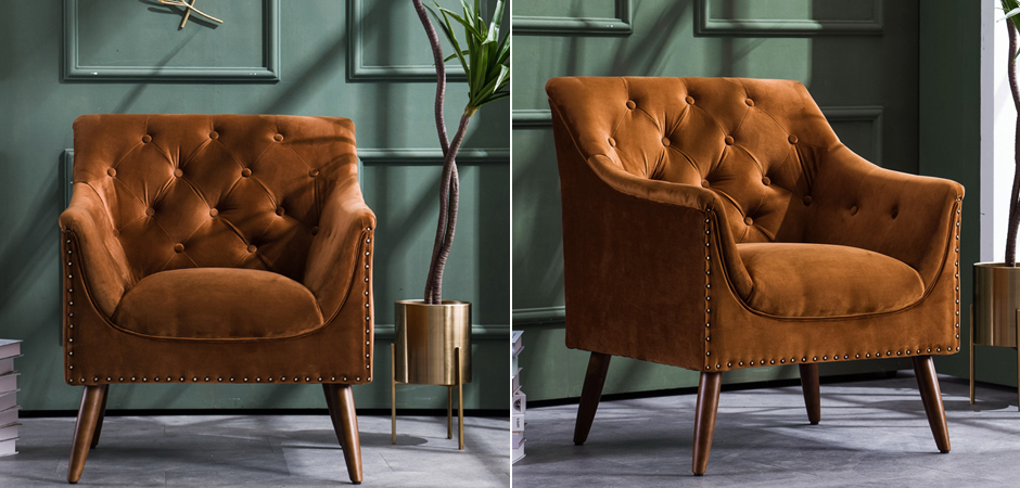 Кресло Terracotta Velvet Armchair Кресло Terracotta Velvet Armchair - Loft-Concept в Костроме