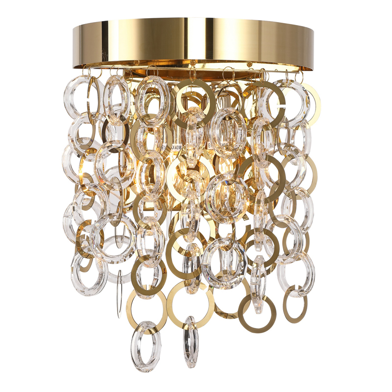 Бра Maryse Sconce Глянцевое золото Прозрачный Бра Maryse Sconce Глянцевое золото Прозрачный в Костроме | Loft Concept