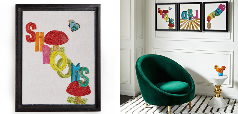 Панно Jonathan Adler Shrooms Beaded Wall Art Панно Jonathan Adler Shrooms Beaded Wall Art - Loft-Concept в Костроме