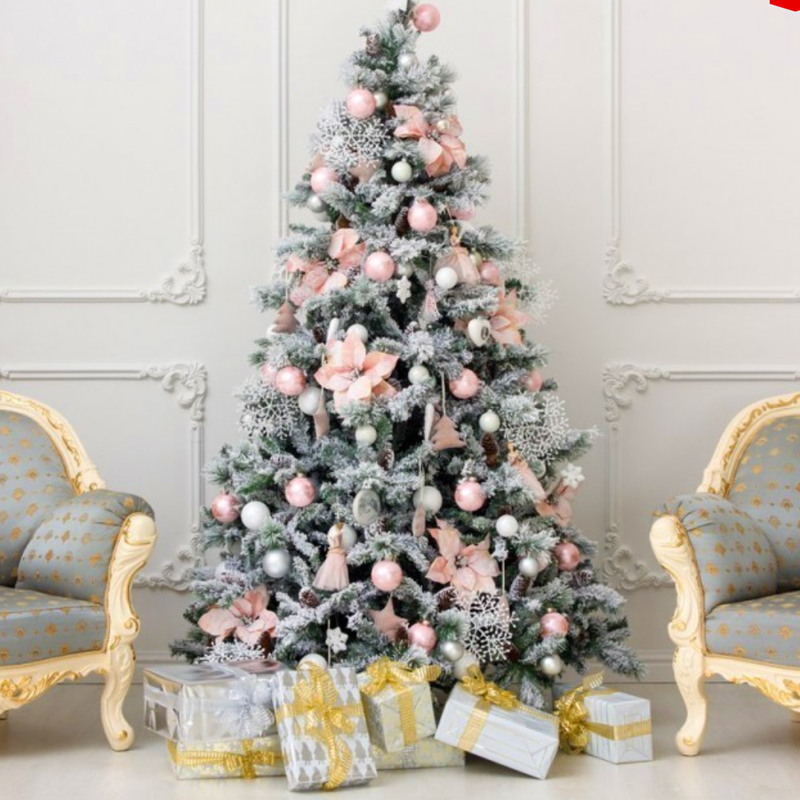 Ель Дизайнерская Розовый декор Christmas Tree Black Pink Fowers Розовый Белый Зеленый Ель Дизайнерская Розовый декор Christmas Tree Black Pink Fowers Розовый Белый Зеленый в Костроме | Loft Concept