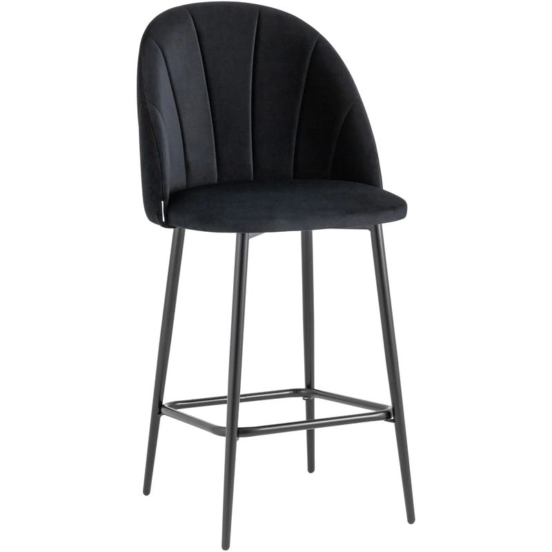 Барный Стул Balsari S Chair Черный Велюр Черный Барный Стул Balsari S Chair Черный Велюр Черный в Костроме | Loft Concept