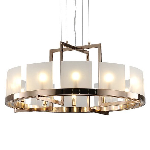 Люстра Powell and bonnell Halo Chandelier Белый Розовое золото Люстра Powell and bonnell Halo Chandelier Белый Розовое золото в Костроме | Loft Concept