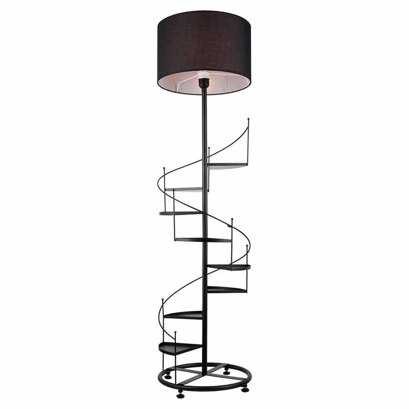 Торшер Spiral Staircase Floor Lamp Black Черный Торшер Spiral Staircase Floor Lamp Black Черный в Костроме | Loft Concept