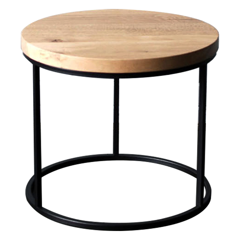 Кофейный стол Aston Industrial Metal Rust Coffee Table Светлый дуб Черный Кофейный стол Aston Industrial Metal Rust Coffee Table Светлый дуб Черный в Костроме | Loft Concept