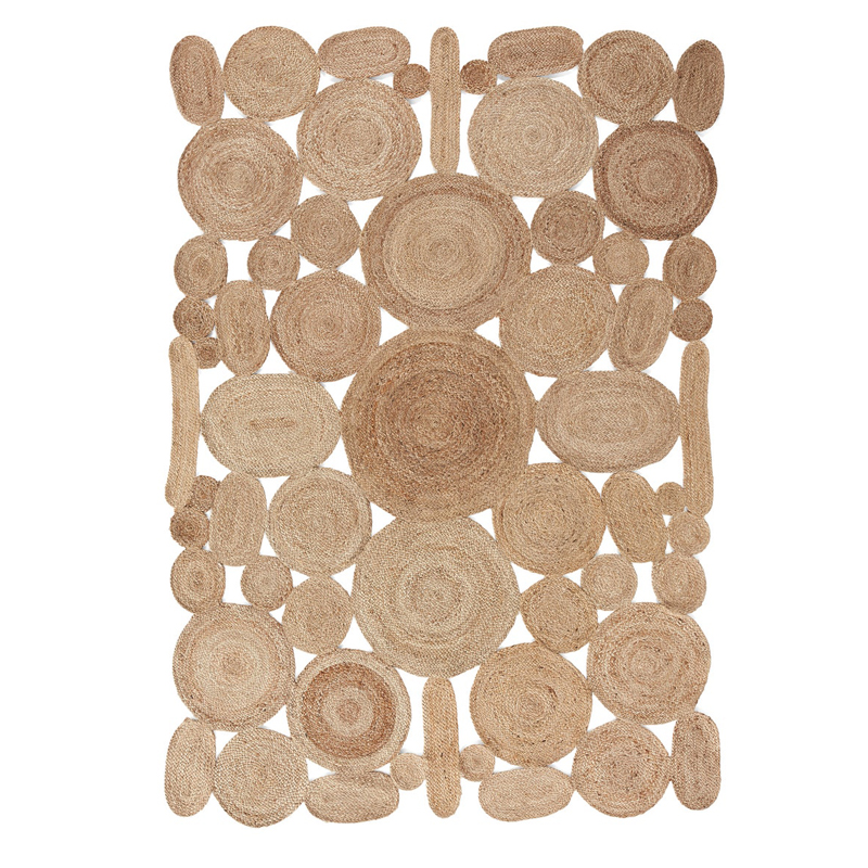 Ковер Carpet Jute Circles 100% джут Бежевый Ковер Carpet Jute Circles 100% джут Бежевый в Костроме | Loft Concept