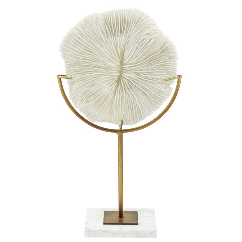 Аксессуар CORAL DISK+STAND Белый Винтажное Светлое Золото Аксессуар CORAL DISK+STAND Белый Винтажное Светлое Золото в Костроме | Loft Concept