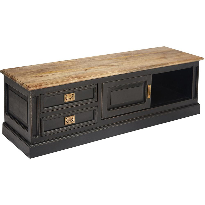 TV-тумба Provence Sylvie TV-stand Черный Древесина TV-тумба Provence Sylvie TV-stand Черный Древесина в Костроме | Loft Concept