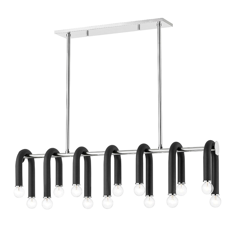 Люстра Paulson floppy chandelier chrome Черный Хром Люстра Paulson floppy chandelier chrome Черный Хром в Костроме | Loft Concept