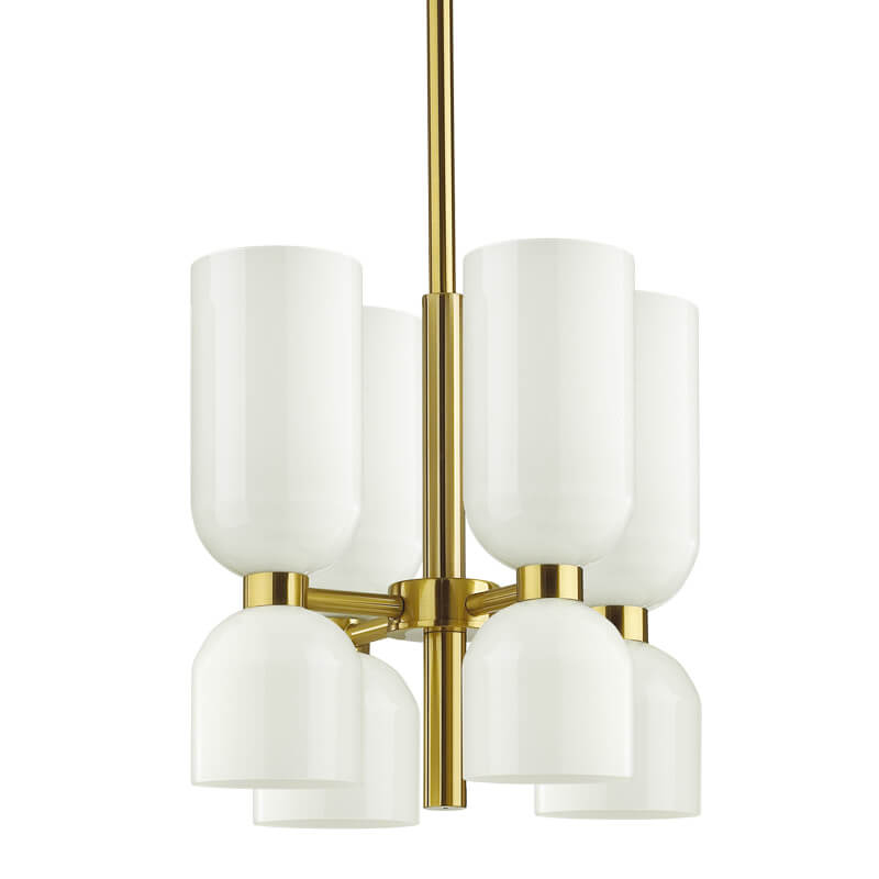 Люстра Lightmaker Studio Edie Chandelier 4 Белый Бронза Люстра Lightmaker Studio Edie Chandelier 4 Белый Бронза в Костроме | Loft Concept