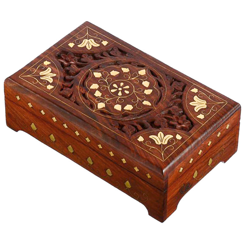 Шкатулка Pallvi Indian Inlay Box Коричневый Шкатулка Pallvi Indian Inlay Box Коричневый в Костроме | Loft Concept