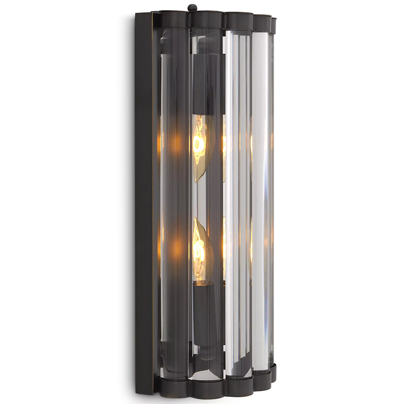 Бра Eichholtz Wall Lamp Amalfi S Bronze Темная бронза Прозрачное Стекло Бра Eichholtz Wall Lamp Amalfi S Bronze Темная бронза Прозрачное Стекло в Костроме | Loft Concept