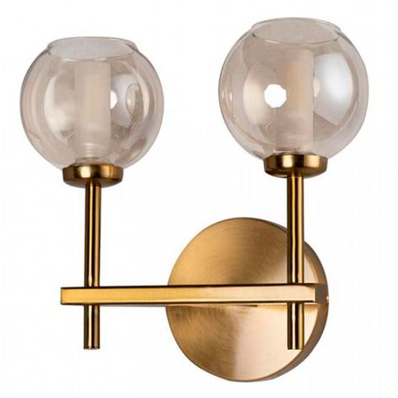 Бра RH Boule de Cristal Double Wall Lamp amber Gold Золотой Амбре янтарь Бра RH Boule de Cristal Double Wall Lamp amber Gold Золотой Амбре янтарь в Костроме | Loft Concept