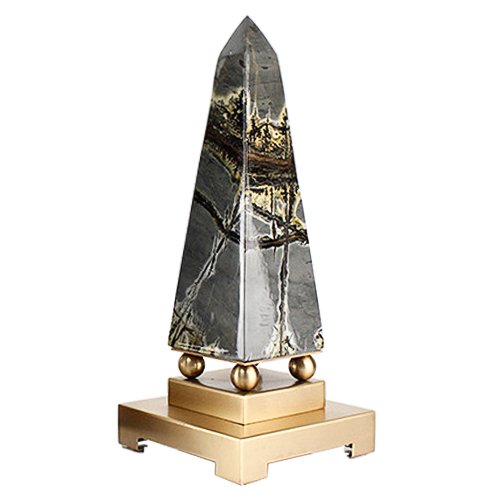 Статуэтка Stone Obelisk Серый Латунь Статуэтка Stone Obelisk Серый Латунь в Костроме | Loft Concept