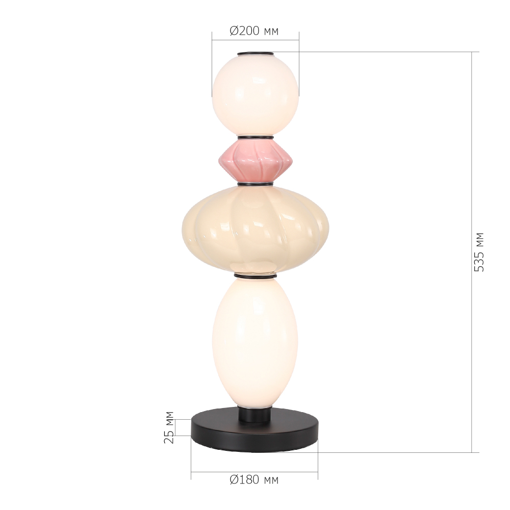 Настольная лампа с фигурными керамическими элементами Fragrant Light в Костроме