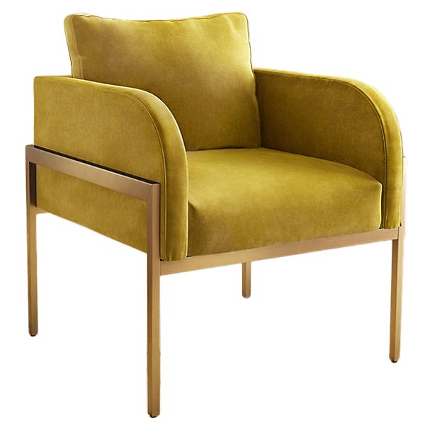 Кресло Velvet Ardmore Chair Золотой Голубой Кресло Velvet Ardmore Chair Золотой Голубой в Костроме | Loft Concept