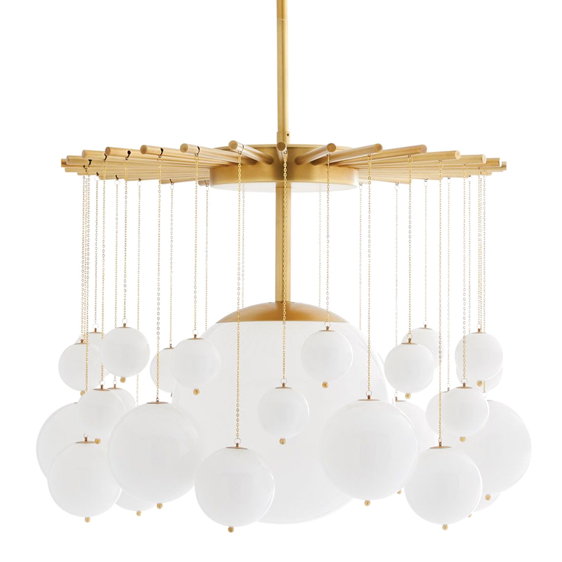 Люстра Arteriors MIRA CHANDELIER Золотой Белый в Костроме | Loft Concept 